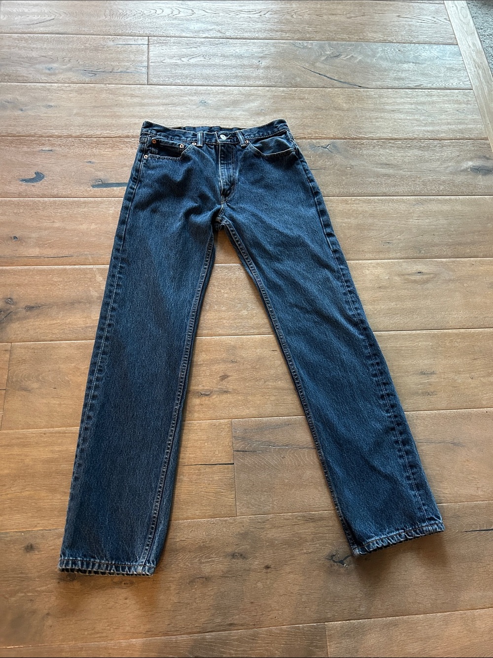 Levi's Men's Straight Jeans in Dark Blue Denim